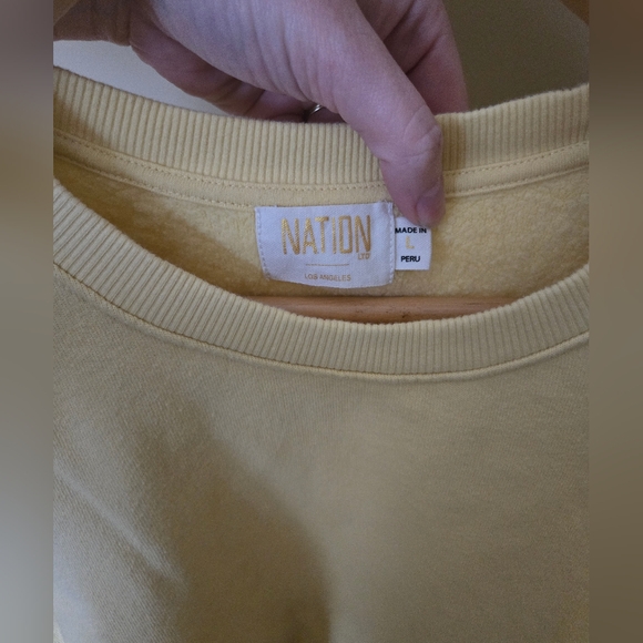 Nation LTD Olivia Sweatshirt in Cornsilk Coloring - ALTERED - Picture 6 of 7